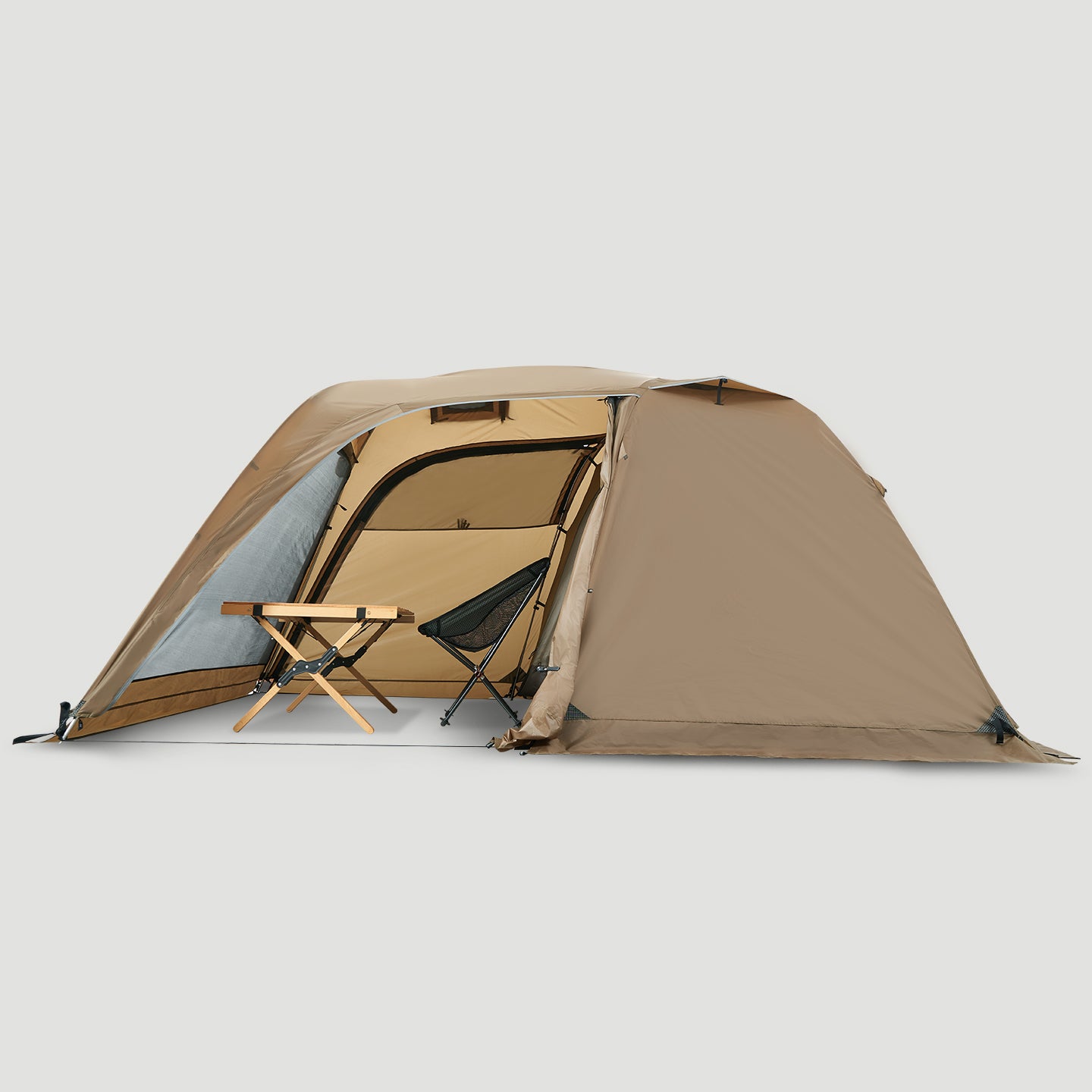 lightweight family tent Yunduan3 Outdoor foldable portable family camping tent, one bedroom, o