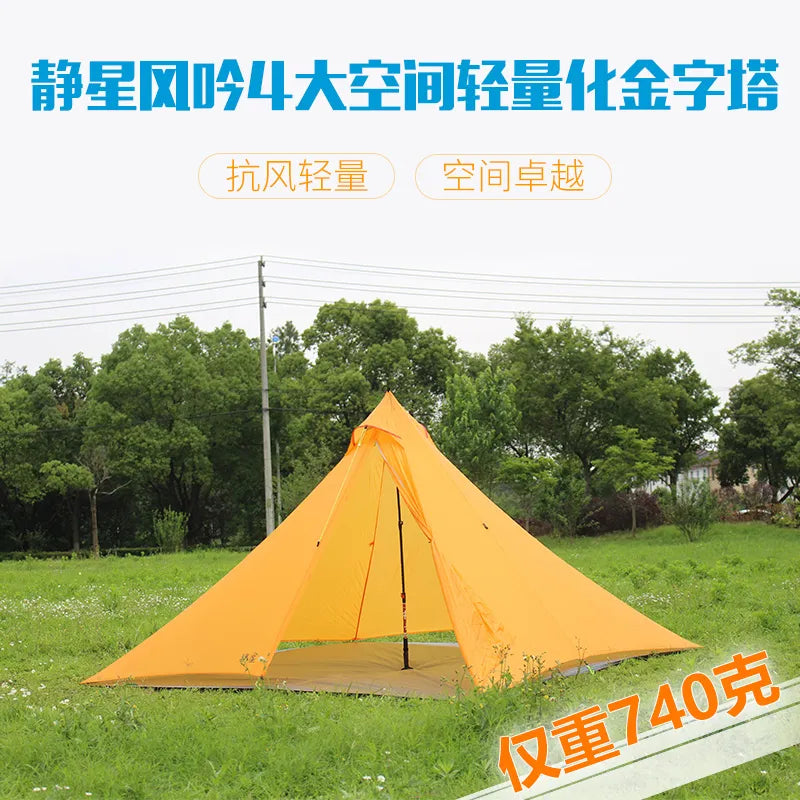 pyramide tent ASTA GEAR pyramid windwisper 4 Four Person Tent rain proof and wind re – astagear.com