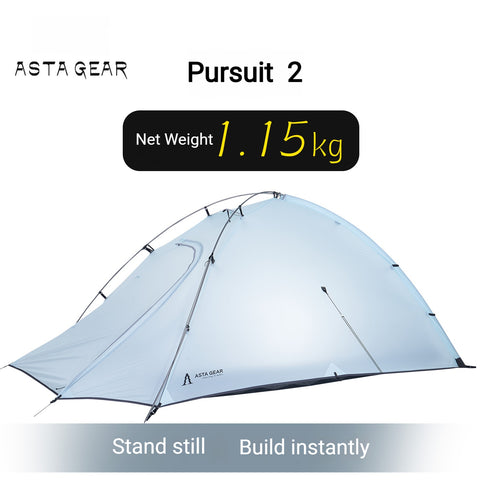 Astagear Pursuit 2 2-Person Lightweight Silicone-Coated Fast Setup Outdoor Camping Tent, Windproof & Waterproof for Hiking & Mountaineering