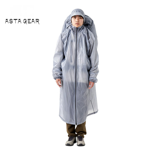 Astagear Shield 2-in-1 Rain Poncho & Backpack Cover, Ultralight Waterproof Outdoor Gear for Hiking Mountaineering Cycling