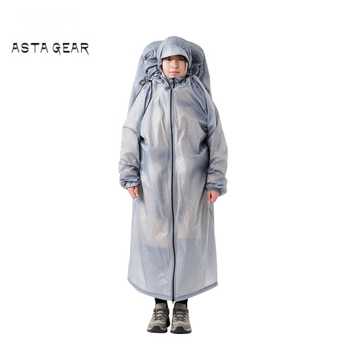 Astagear Shield 2-in-1 Rain Poncho & Backpack Cover, Ultralight Waterproof Outdoor Gear for Hiking Mountaineering Cycling