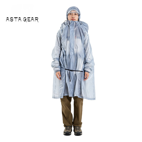 ASTAGEAR Voyage Raincoat, Ultralight Portable Rain Jacket with Sleeves for Hiking, Mountaineering, Camping & Cycling