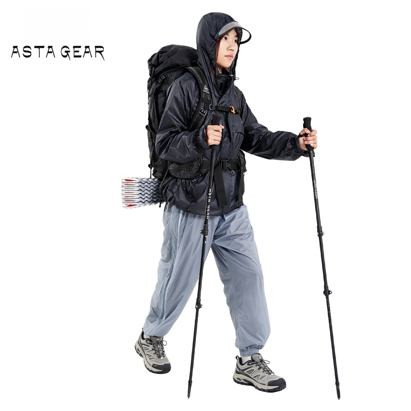 rain suit for backpacking Astagear Windrise Split Suit, Full-Zip Windproof Waterproof Snowp – Vintage 1950's Whopper Stopper resistant polyester shell with Model:CC702ML - 7'2