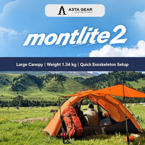 Asta Gear Montlite2 DAC Double Tent, Lightweight Outdoor Hiking Mountaineering Camping Shelter, Windproof & Rainproof Tarp