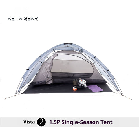 AstaGear Vista 2-Person Lightweight Tent, Outdoor Hiking & Camping Shelter, Rainproof & Wind Resistant