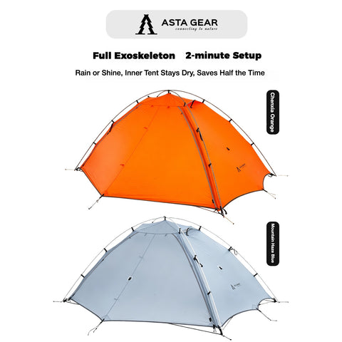 Asta Gear Montlite2 DAC Double Tent, Lightweight Outdoor Hiking Mountaineering Camping Shelter, Windproof & Rainproof Tarp