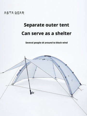 AstaGear Vista 2-Person Lightweight Tent, Outdoor Hiking & Camping Shelter, Rainproof & Wind Resistant