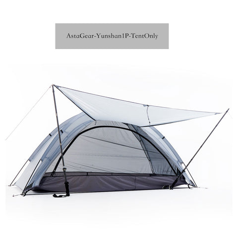 Asta Gear Yunshan 1-Person Single-Sided Silicon Coated Tent, 15D Ultralight, Heavy Rain & Wind Resistant Solo Camping Shelter