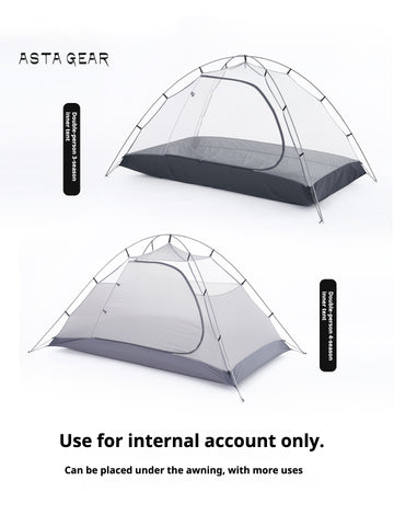 AstaGear Vista 2-Person Lightweight Tent, Outdoor Hiking & Camping Shelter, Rainproof & Wind Resistant
