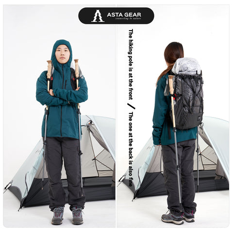 ASTA GEAR Trekking Pole Magnetic Quick Clip, Temporary Hanger for Water Bottle, Hiking & Climbing