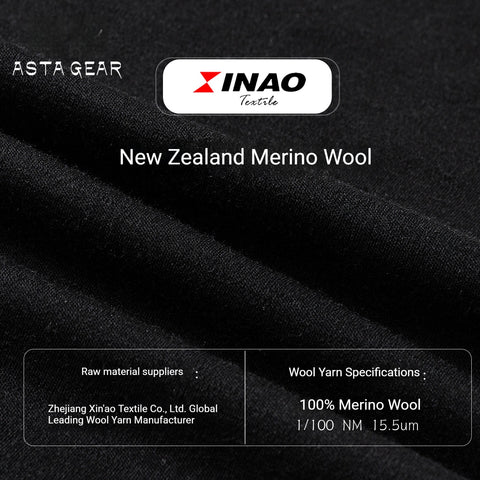 ASTA GEAR Men's 100% Merino Wool Quick-Dry Pants, Moisture-Wicking Warm Base Layer for Outdoor Hiking Mountaineering Running