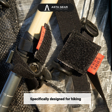 ASTA GEAR Trekking Pole Magnetic Quick Clip, Temporary Hanger for Water Bottle, Hiking & Climbing