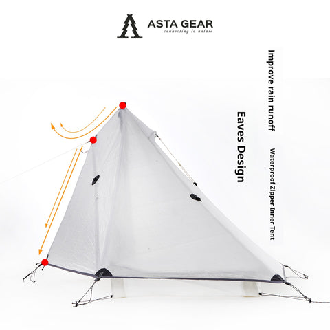 Asta Gear Shanzhu 1 Pyramid Tent: Ultralight 1-Person, Windproof Waterproof, Quick Setup for Hiking & Camping