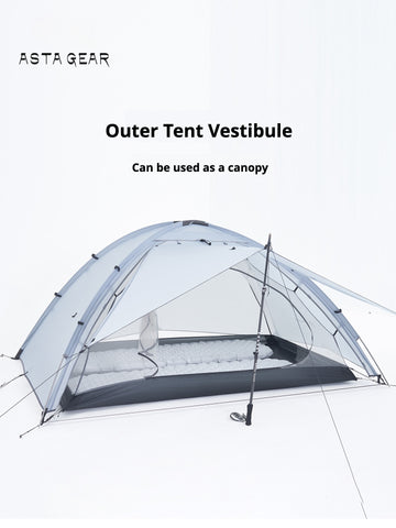 AstaGear Vista 2-Person Lightweight Tent, Outdoor Hiking & Camping Shelter, Rainproof & Wind Resistant