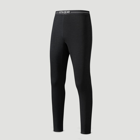 ASTA GEAR Men's 100% Merino Wool Quick-Dry Pants, Moisture-Wicking Warm Base Layer for Outdoor Hiking Mountaineering Running