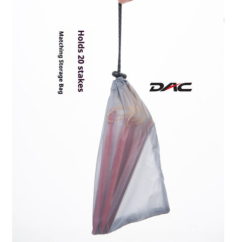 DAC Tent Pegs J-stake - Ultra-Light Aluminum Alloy V-Shaped Stakes, Accessory Set for Hiking, Camping Tents & Tarp