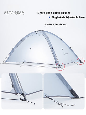 AstaGear Vista 2-Person Lightweight Tent, Outdoor Hiking & Camping Shelter, Rainproof & Wind Resistant