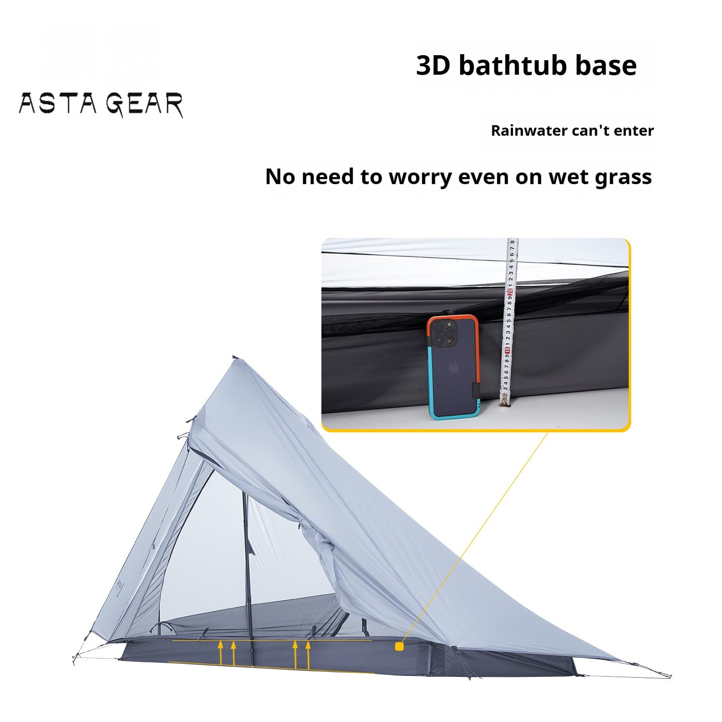 1 man waterproof tent Asta Gear Shanzhu 1 Pyramid Tent: Ultralight 1-Person, Windproof Water – astagear.com