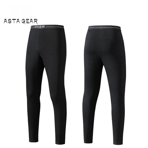 ASTA GEAR Men's 100% Merino Wool Quick-Dry Pants, Moisture-Wicking Warm Base Layer for Outdoor Hiking Mountaineering Running