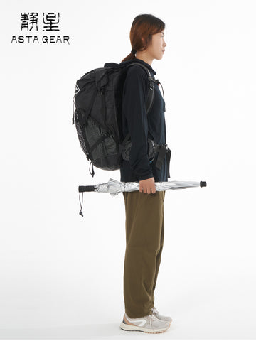 Astagear Lightweight Sun-Protective Long-Shank Silver-Coated Rainproof Umbrella for Hiking