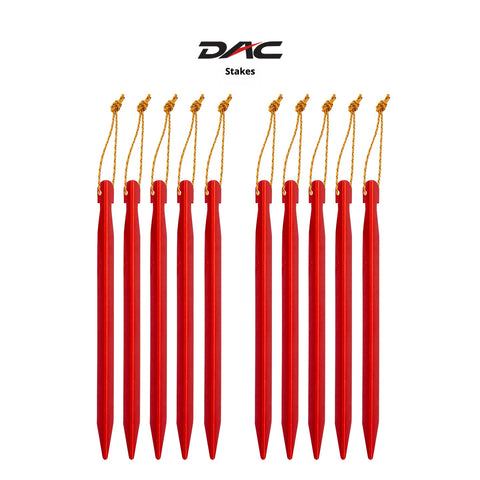 DAC Tent Pegs J-stake - Ultra-Light Aluminum Alloy V-Shaped Stakes, Accessory Set for Hiking, Camping Tents & Tarp