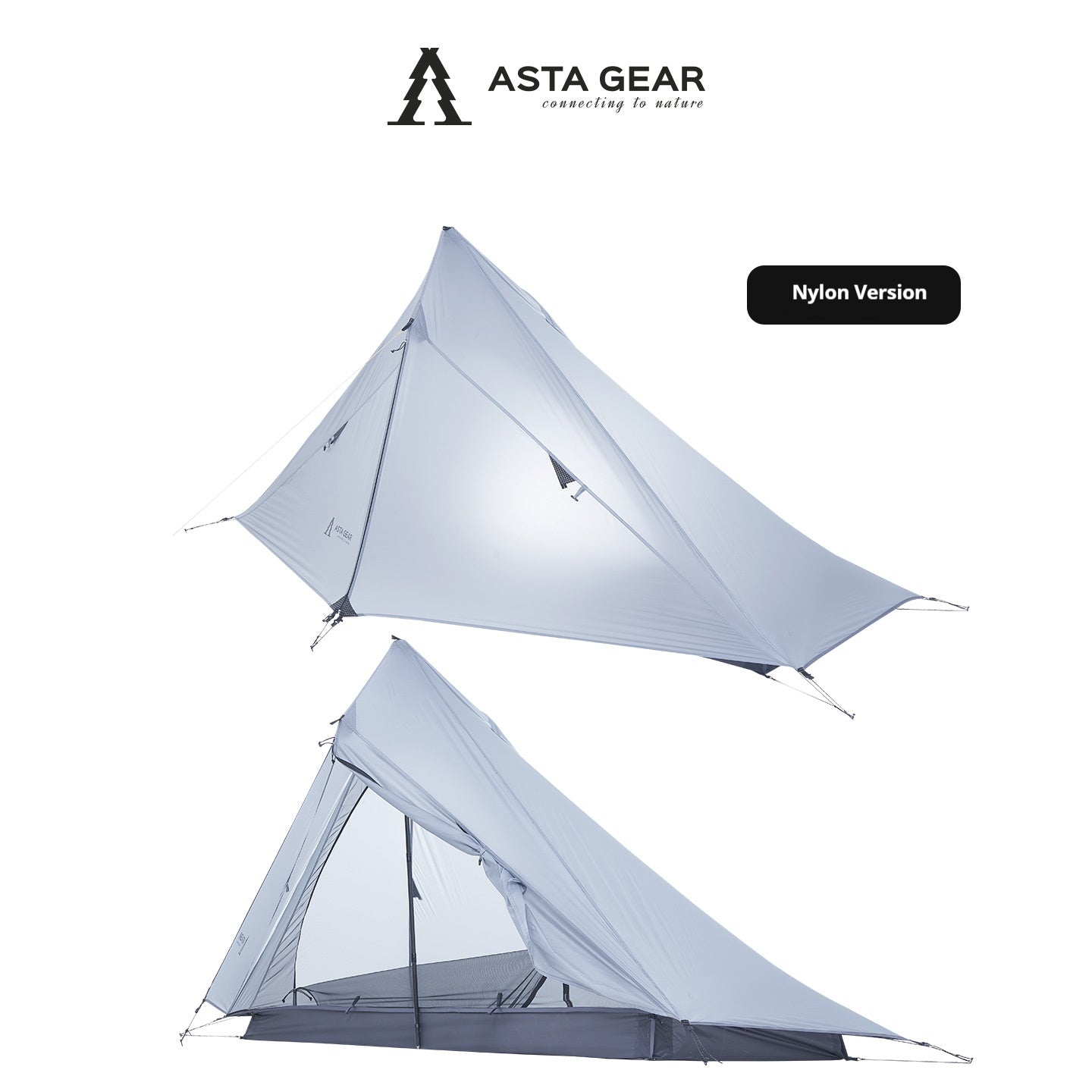 Asta Gear Shanzhu 1 Pyramid Tent: Ultralight 1-Person, Windproof Waterproof, Quick Setup for Hiking & Camping