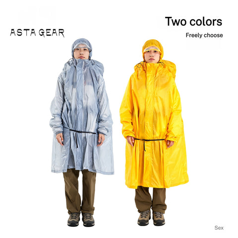 ASTAGEAR Voyage Raincoat, Ultralight Portable Rain Jacket with Sleeves for Hiking, Mountaineering, Camping & Cycling