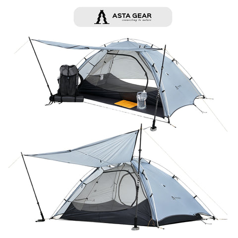 Asta Gear Montlite2 DAC Double Tent, Lightweight Outdoor Hiking Mountaineering Camping Shelter, Windproof & Rainproof Tarp
