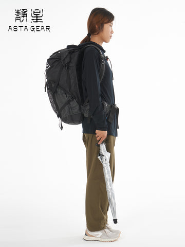 Astagear Lightweight Sun-Protective Long-Shank Silver-Coated Rainproof Umbrella for Hiking