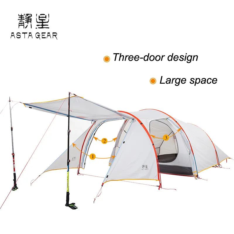 cloud 3 tent ASTA GEAR cloud layer ultralight 3 person tunnel tent outdoor climbing – astagear.com