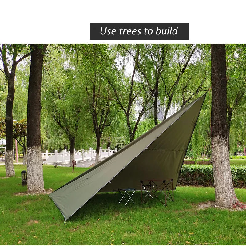 4m x 4m tarp ASTA GEAR 3*3m 4*4m tarp outdoor camping Ultralight survival silver coating sun shelter shade awning waterproof beach tent