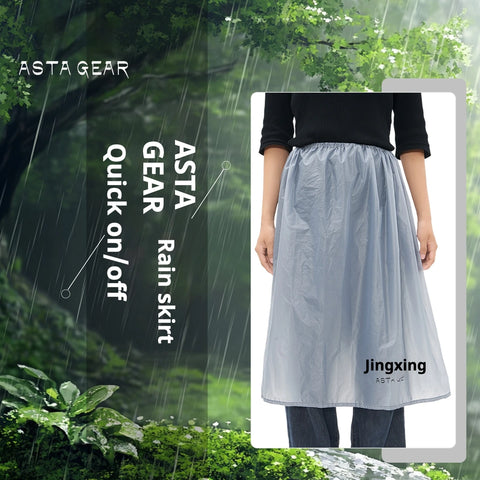 Jingxing Astagear Outdoor Lightweight Rain Skirt, 15D Rain Pants, Camping & Hiking Portable Snow Skirt, Ultra-Light Rain Poncho