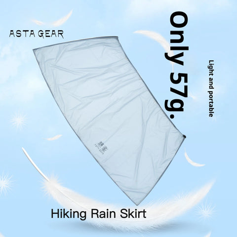 Jingxing Astagear Outdoor Lightweight Rain Skirt, 15D Rain Pants, Camping & Hiking Portable Snow Skirt, Ultra-Light Rain Poncho