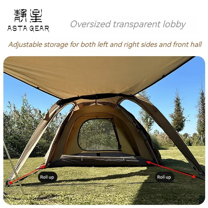 one man tent for motorcycle Yunduan3 Outdoor foldable portable family camping tent, one bedroom, one living room, lightweight cycling and motorcycle tent