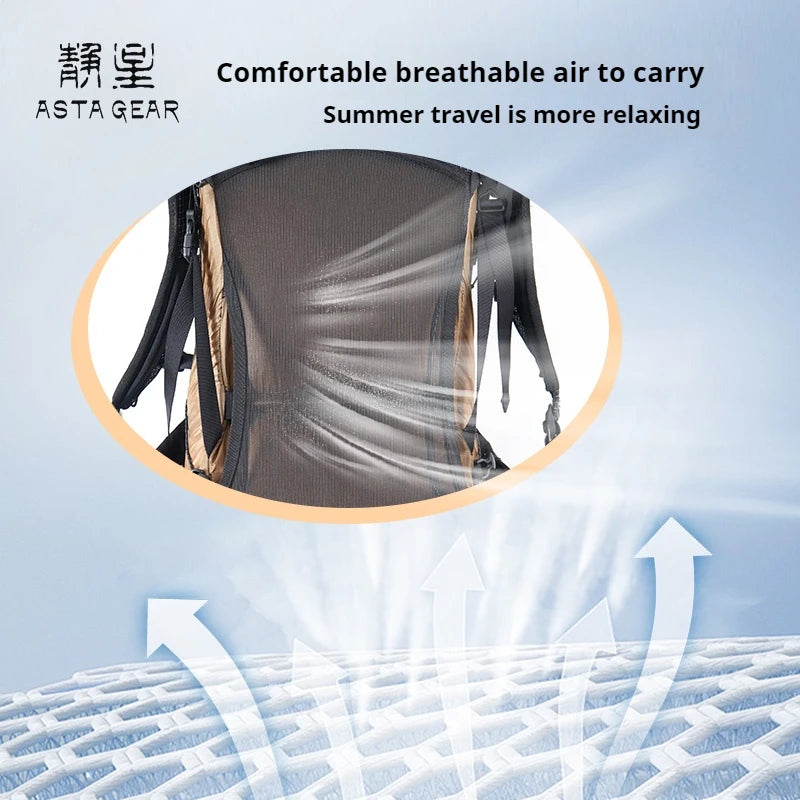 ASTA GEAR Ultralight Backpack Frame SHAN 28+10L OutDoor Camping Hiking –