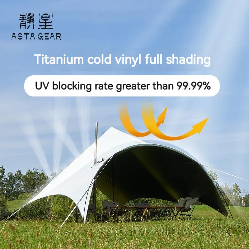 asta gear ASTA GEAR Double Ring Sky Curtain Outdoor camping sunshade Extra large sunshade for vehicles to enter Butterfly Sun Shelters