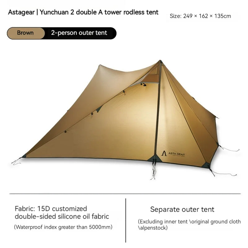 locus gear tent ASTA GEAR Yun Chuan double-sided silicon-coated double A pyramid 15D n – astagear.com