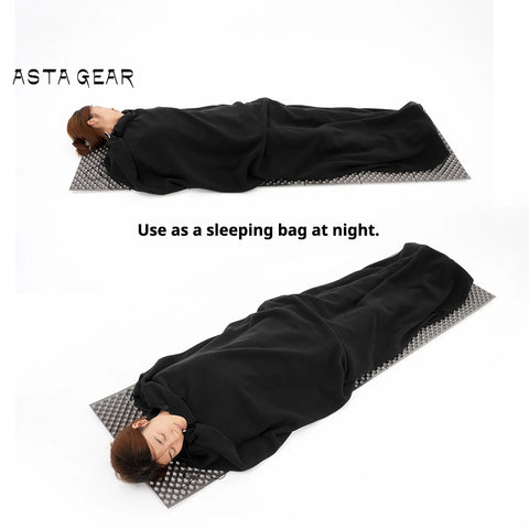 Astagear Summer Sleeping Bag with Outdoor Polartec Fleece, suitable for Lunch Breaks, Camping, Hiking and Travel, Double - Perso