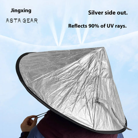 Astagear Silver-Coated Lightweight Outdoor Sun-Protection & Rain-Resistant Foldable Umbrella Hat, Breathable Fishing Hat