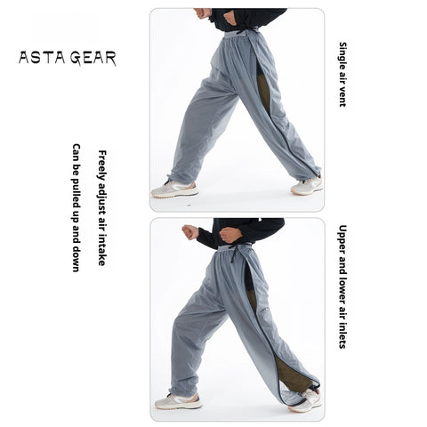 ASTA GEAR Outdoor Unisex Single-Person Rain Pants for Outdoor Hiking & Travel - Full-Zip, Windproof, Rainproof & Snowproof