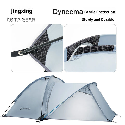 Astagear Yunshan 1-Person Single-Sided Silicone-Coated Ultralight Tent 15D, Heavy Rainproof & Windproof