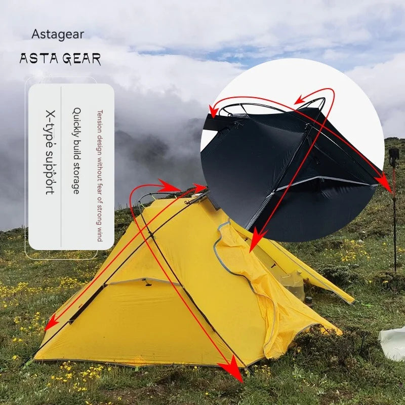 self building tent ASTA GEAR XuanYue Outdoor camping, hiking, rain and snow proof double – astagear.com