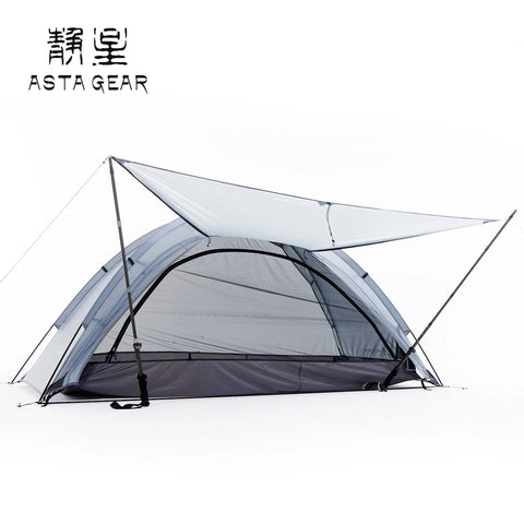 Astagear Yunshan 1-Person Single-Sided Silicone-Coated Ultralight Tent 15D, Heavy Rainproof & Windproof