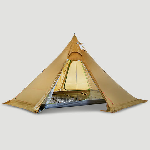 ASTA GEAR Track 5 Pyramid tent bushcraft lightweight 4-5 people outdoor hiking camping with snow skirt rainproof windproof tent